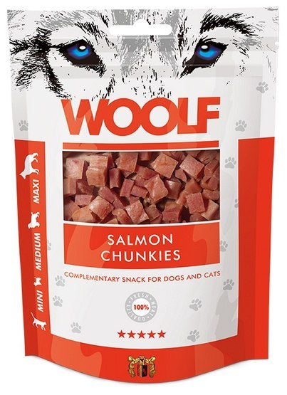 Woolf Soft Salmon Chunkies 100g Woolf Soft Salmon Chunkies 100g