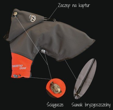 Chaba Kurtka Thermo Dog rozm. 6 czerwona Chaba Kurtka Thermo Dog rozm. 6 czerwona