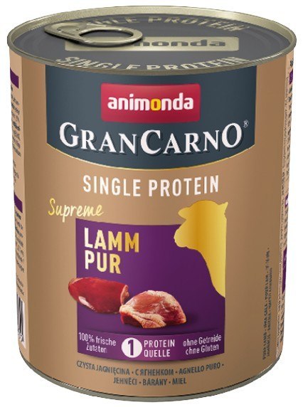 Animonda GranCarno Single Protein Jagnięcina puszka 800g Animonda GranCarno Single Protein Jagnięcina puszka 800g
