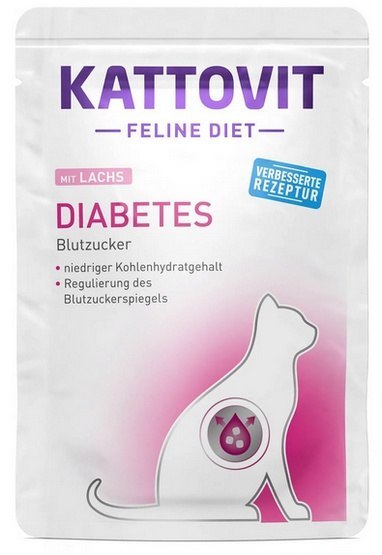 Kattovit Feline Diet Diabetes łosoś saszetka 85g