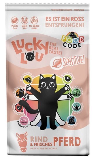 Lucky Lou Food Code Sensitive Wołowina & Konina 750g Lucky Lou Food Code Sensitive Wołowina & Konina 750g