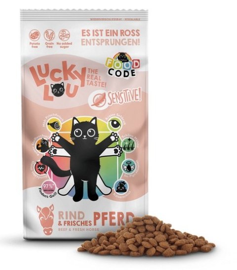 Lucky Lou Food Code Sensitive Wołowina & Konina 750g Lucky Lou Food Code Sensitive Wołowina & Konina 750g