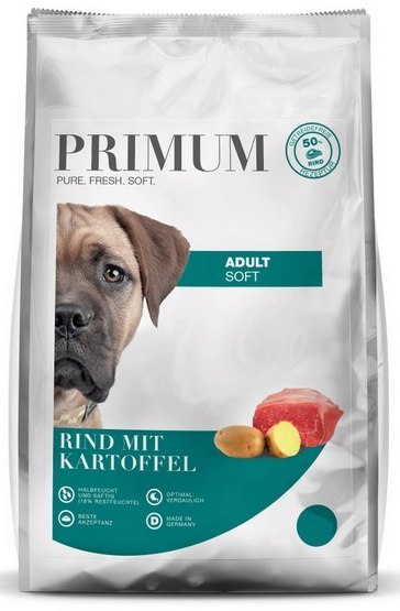 Primum Dog Półwilgotna karma monoproteinowa Adult Soft Beef wołowina i ziemniaki 1,5kg