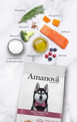 Amanova Dog Adult Sensitive Salmon Deluxe - łosoś 2kg