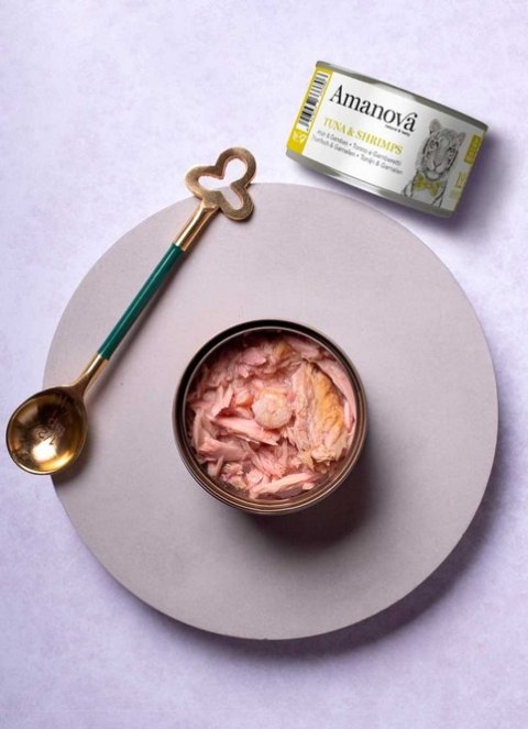 Amanova Cat Tuna & Shrimps - tuńczyk i krewetki w bulionie puszka 70g [12]