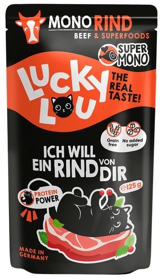 Lucky Lou SuperMono Wołowina saszetka 125g Lucky Lou SuperMono Wołowina saszetka 125g