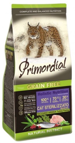 PROMOCJA 400g + 400g Primordial Cat Sterilized Turkey & Herring [termin ważności: 12.09.2025]