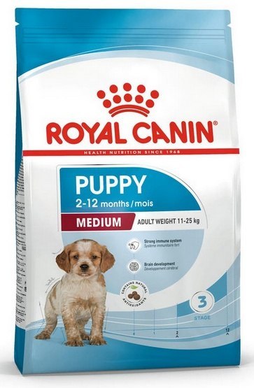 Royal Canin Medium Puppy karma sucha dla szczeniąt, od 2 do 12 miesiąca, ras średnich 3kg Royal Canin Medium Puppy karma sucha dla szczeniąt, od 2 do 12 miesiąca, ras średnich 3kg