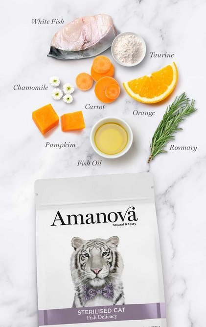 Amanova Cat Sterilised Fish Delicacy - biała ryba 4kg Amanova Cat Sterilised Fish Delicacy - biała ryba 4kg