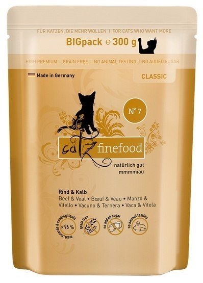 Catz Finefood Classic N.07 Wołowina i cielęcina saszetka 6x300g Catz Finefood Classic N.07 Wołowina i cielęcina saszetka 6x300g