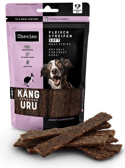 Chewies Meat Strips Soft Mini Kangur 70g Chewies Meat Strips Soft Mini Kangur 70g