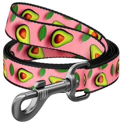 Collar WauDog Nylon Smycz nylonowa S 15mm/200cm, wzór AWOKADO NA RÓŻU Collar WauDog Nylon Smycz nylonowa S 15mm/200cm, wzór AWOKADO NA RÓŻU