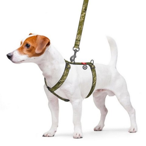 Collar WauDog Nylon Szelki nylonowe anatomiczne w kształcie litery H, z QR-paszportem, plastikowy fastex, wzór MILITARY, rozmiar Collar WauDog Nylon Szelki nylonowe anatomiczne w kształcie litery H, z QR-paszportem, plastikowy fastex, wzór MILITARY, rozmiar