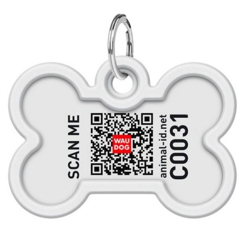 Collar WauDog Smart ID Zawieszka z QR-paszportem kość 4x3cm NASA21 Collar WauDog Smart ID Zawieszka z QR-paszportem kość 4x3cm NASA21