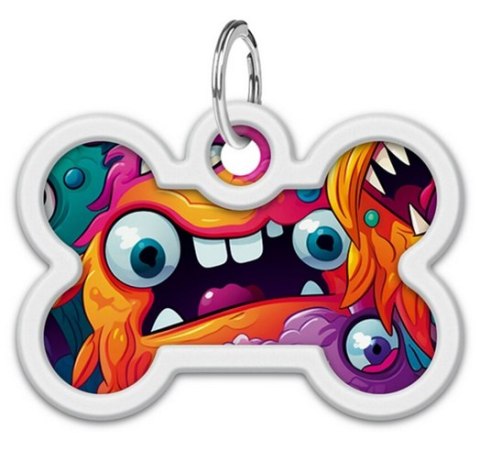 Collar WauDog Smart ID Zawieszka z QR-paszportem kość 4x3cm zębate potwory Collar WauDog Smart ID Zawieszka z QR-paszportem kość 4x3cm zębate potwory
