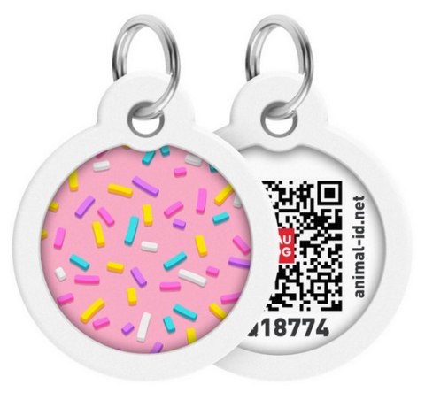 Collar WauDog Smart ID Zawieszka z QR-paszportem okrągła 3cm marshmellow Collar WauDog Smart ID Zawieszka z QR-paszportem okrągła 3cm marshmellow