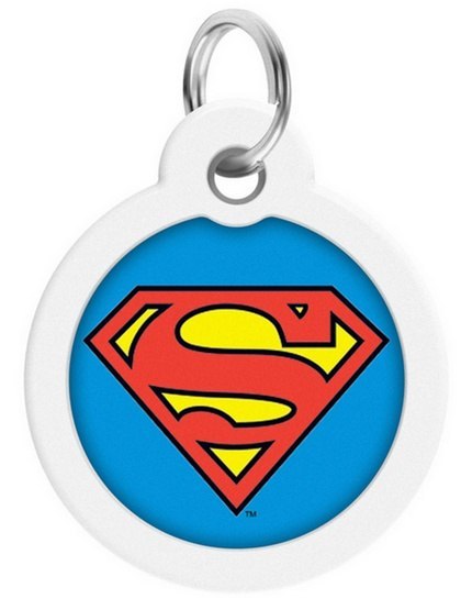 Collar WauDog Smart ID Zawieszka z QR-paszportem okrągła 3cm superman bohater Collar WauDog Smart ID Zawieszka z QR-paszportem okrągła 3cm superman bohater