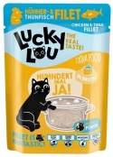 Lucky Lou Extrafood Kurczak i tuńczyk w bulionie saszetka 12x70g Lucky Lou Extrafood Kurczak i tuńczyk w bulionie saszetka 12x70g