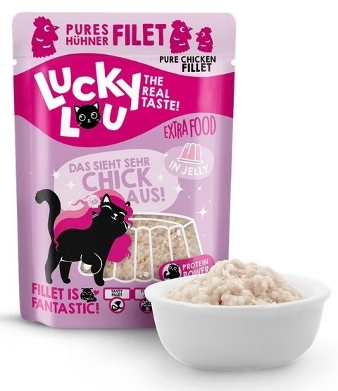 Lucky Lou Extrafood Kurczak w galaretce saszetka 12x70g Lucky Lou Extrafood Kurczak w galaretce saszetka 12x70g