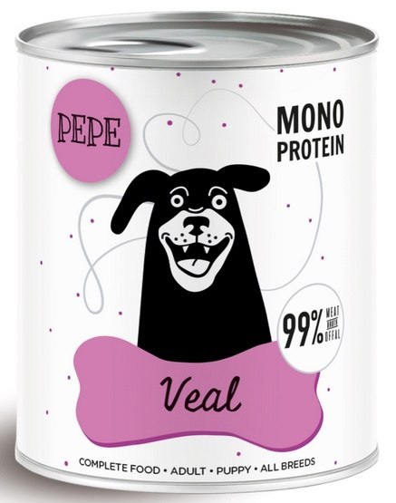 Paka Zwierzaka PEPE Veal (cielęcina) puszka 800g Paka Zwierzaka PEPE Veal (cielęcina) puszka 800g