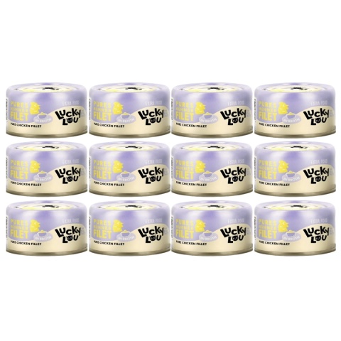 Lucky Lou Extrafood Kurczak w bulionie puszka 12x70g Lucky Lou Extrafood Kurczak w bulionie puszka 12x70g