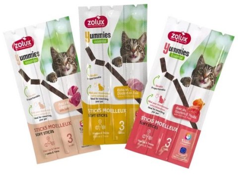 Zolux Yummies Miękki przysmak dla kota - Pałeczki Jagnięcina & Ryż 3x5g Zolux Yummies Miękki przysmak dla kota - Pałeczki Jagnięcina & Ryż 3x5g