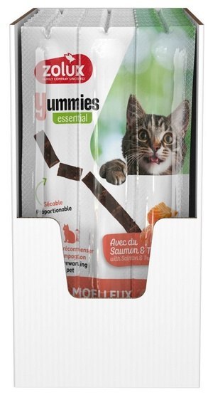 Zolux Yummies Miękki przysmak dla kota - Pałeczki Łosoś & Pstrąg 3x5g Zolux Yummies Miękki przysmak dla kota - Pałeczki Łosoś & Pstrąg 3x5g