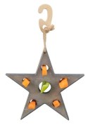 Trixie Zabawka Świąteczna dla gryzoni Gwiazda na przysmaki szara 14x17cm [TX-92655]