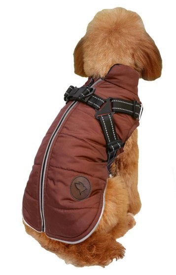 Zolux Kurtka puchowa z szelkami dla psa R.45 ceglasta