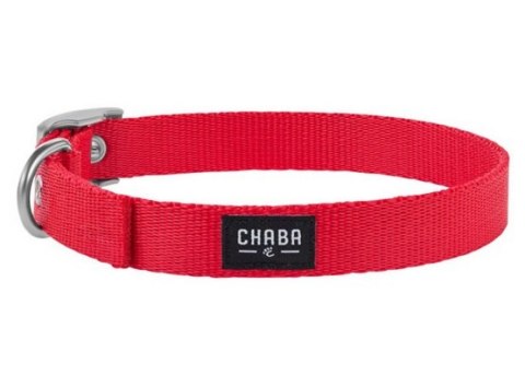 CHABA Obroża Gładka Lux S czerwona