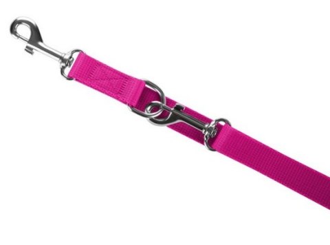 CHABA Smycz taśma regulowana M 16mm/260cm fuksja