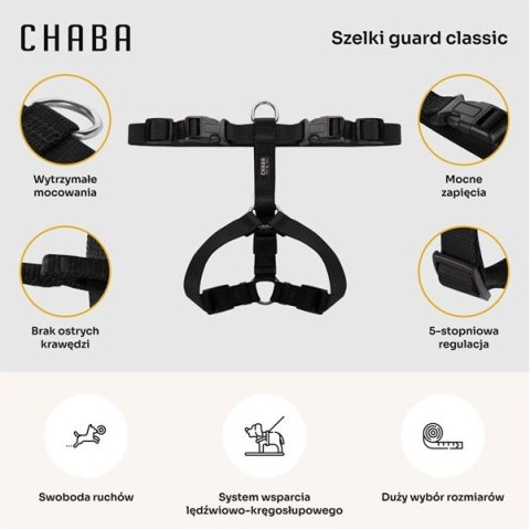 CHABA Szelki Guard S 1,6cm czarne