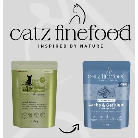 Catz Finefood Classic N.05 Łosoś i drób saszetka 16x85g
