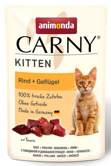 Animonda Carny Kitten Wołowina + Drób saszetka 85g
