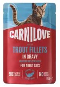 Carnilove Cat Trout - pstrąg w sosie saszetka 85g