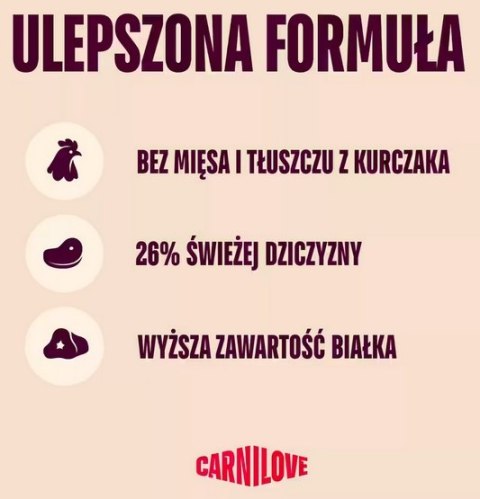 Carnilove Dog Active Venison & Reindeer Adult - dziczyzna i renifer 1,5kg