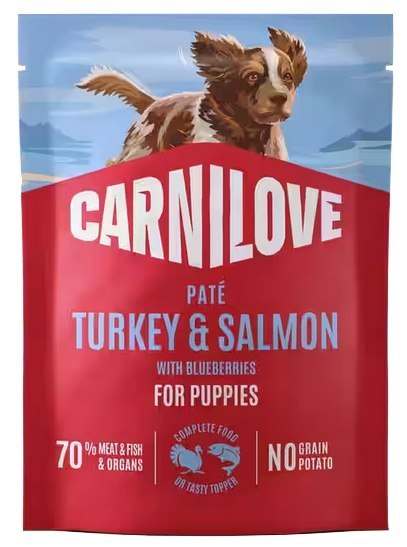 Carnilove Dog Turkey & Salmon Puppy - indyk i łosoś saszetka 300g