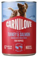 Carnilove Dog Turkey & Salmon Puppy - łosoś i indyk puszka 400g