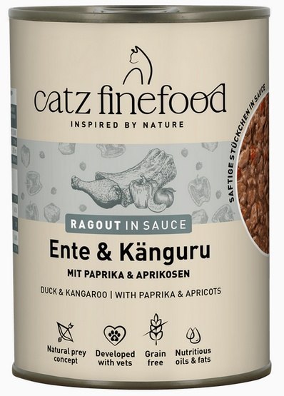 Catz Finefood Ragout in Sauce Kaczka i Kangur (N.607) puszka 380g