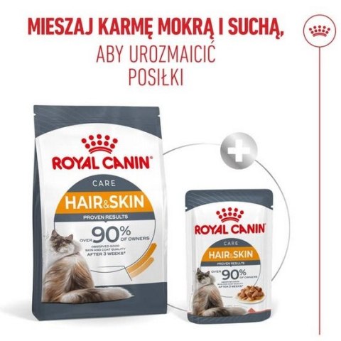 Royal Canin Hair&Skin Care karma sucha dla kotów dorosłych, lśniąca sierść i zdrowa skóra 400g