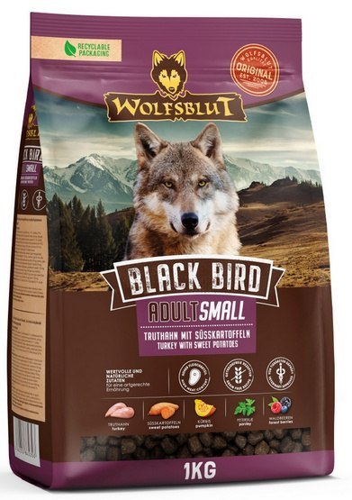 Wolfsblut Dog Black Bird Adult Small - indyk i bataty 1kg