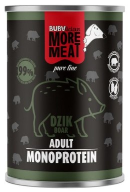 BUBAlicious Pies More Meat Mono dzik puszka 400g