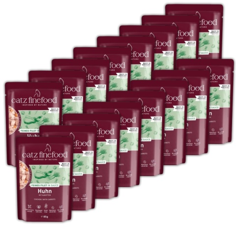 Catz Finefood Feines Filet In Sauce Kurczak i marchew saszetka 16x85g