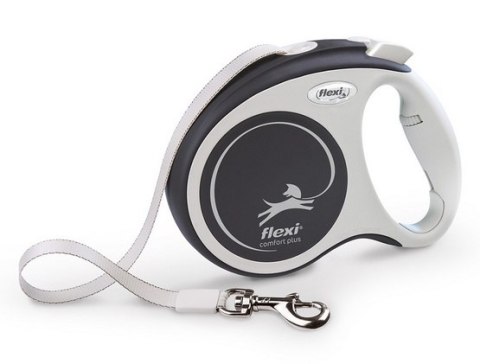 Flexi New Comfort Plus Smycz taśma M 5m szara