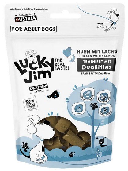 Lucky Jim DuoBities Kurczak i łosoś 70g