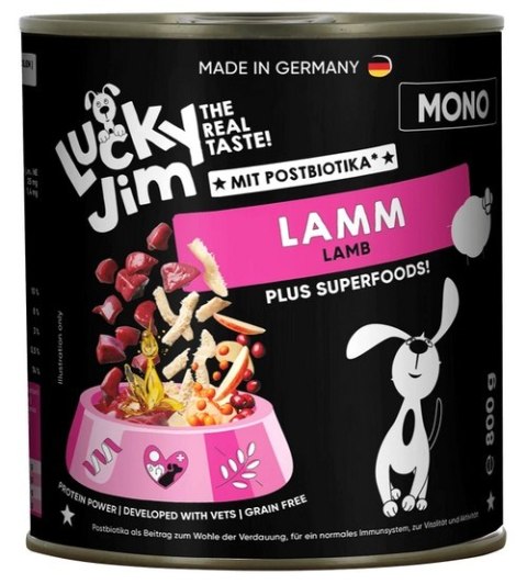 Lucky Jim Mono Adult Jagnięcina puszka 800g