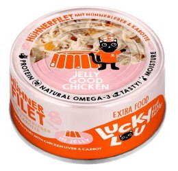 Lucky Lou Extrafood Kurczak i wątróbka z kurczaka w galaretce puszka 70g