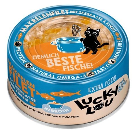 Lucky Lou Extrafood Makrela i dorada w bulionie puszka 70g