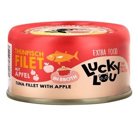 Lucky Lou Extrafood Tuńczyk i jabłko w bulionie puszka 12x70g