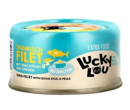 Lucky Lou Extrafood Tuńczyk i jajko przepiórcze w bulionie puszka 70g